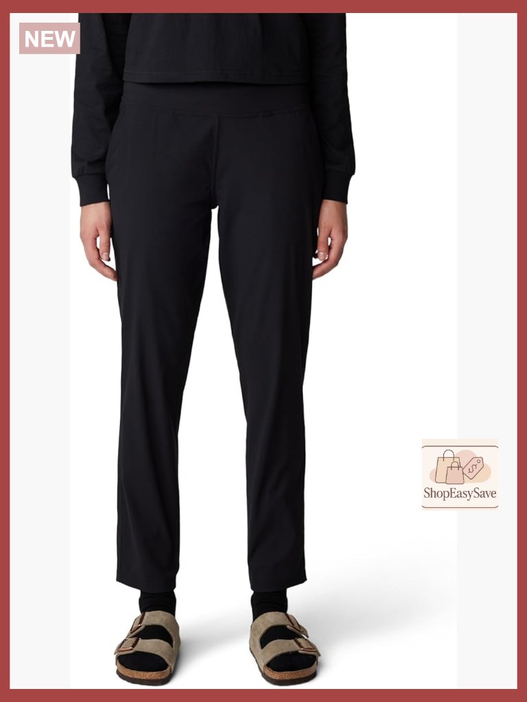 Mid Rise Stretch Ankle Pants Straight Leg Zip Pocket Hiking Climbing Travel